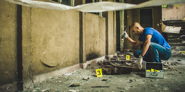 A photograph of the crime scene, marked State's Exhibit 84, is