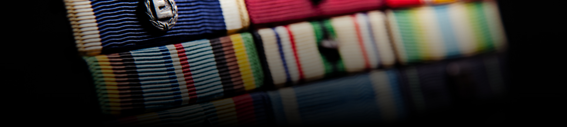 close up of military medals